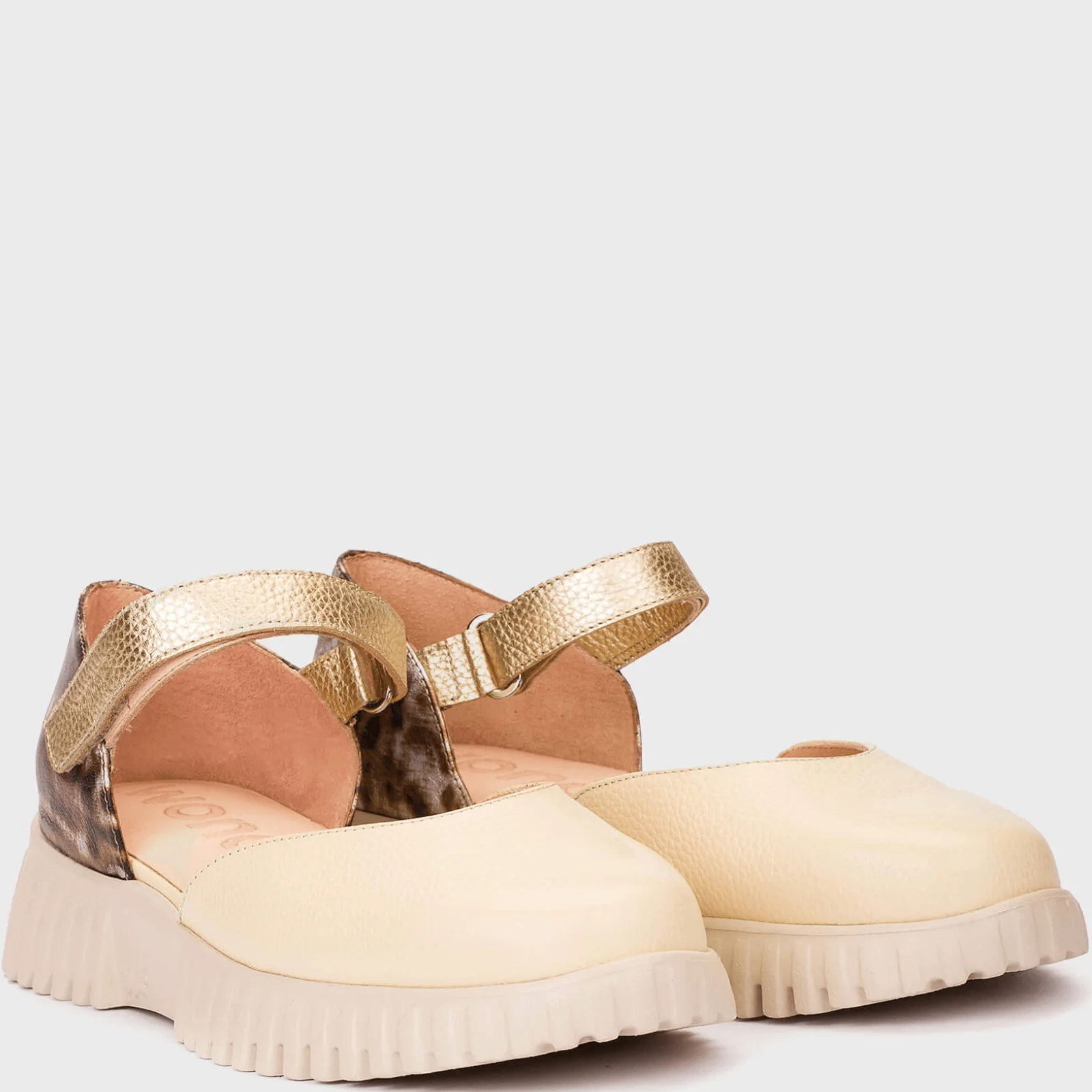 Wonders Butter Milk Leather Ankle Strap Shoes - Image 2