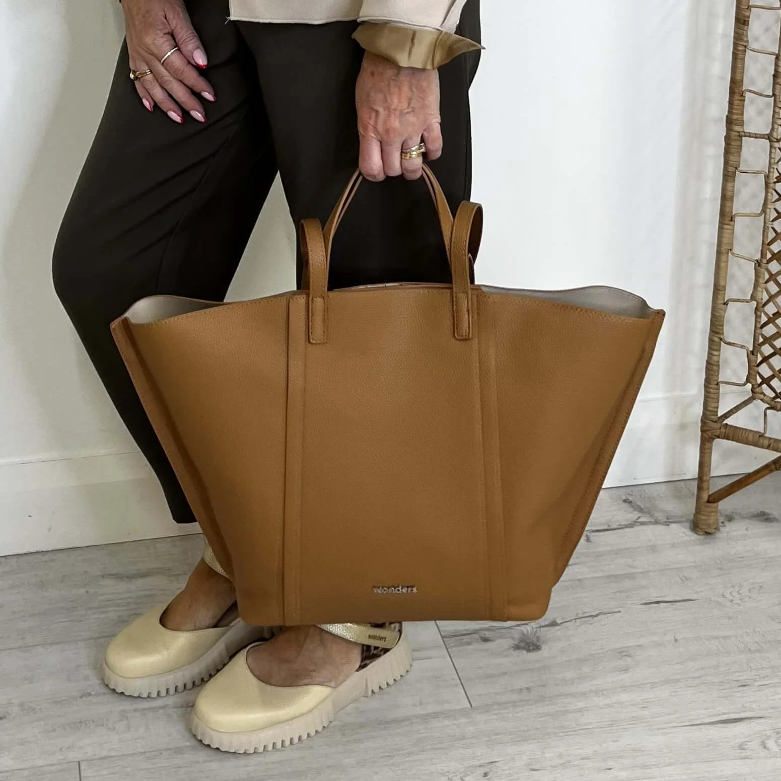 Wonders Large Tote Bag - Tan - Image 4