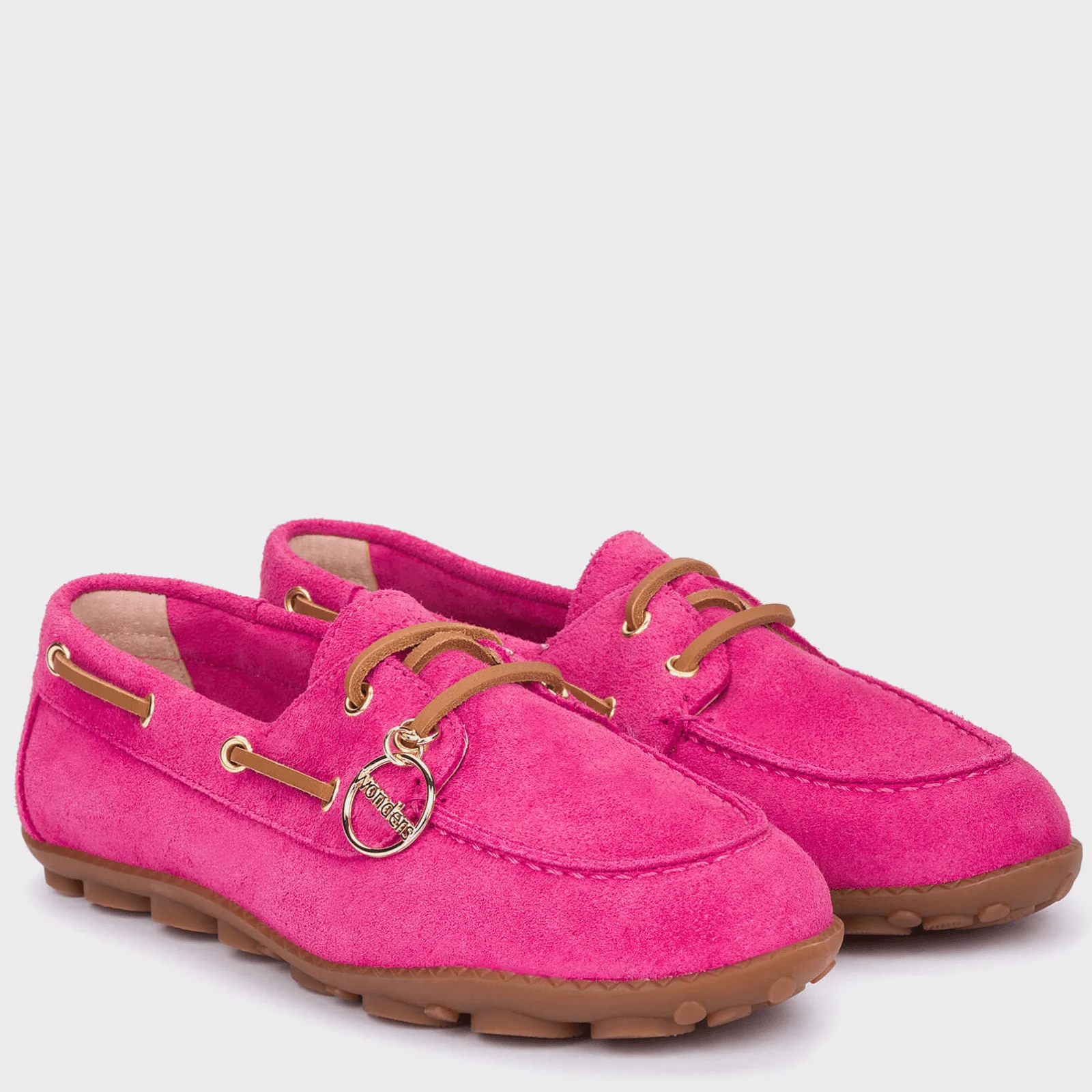Wonders Pink Suede Slip On Loafers - Image 2
