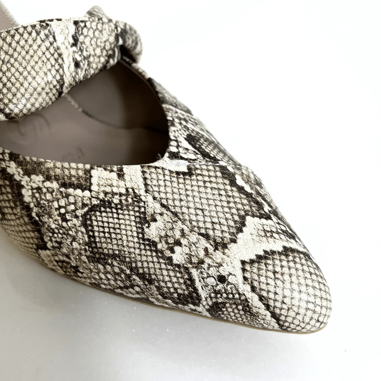 Wonders Python Leather Kitten Heel Mules - Image 2