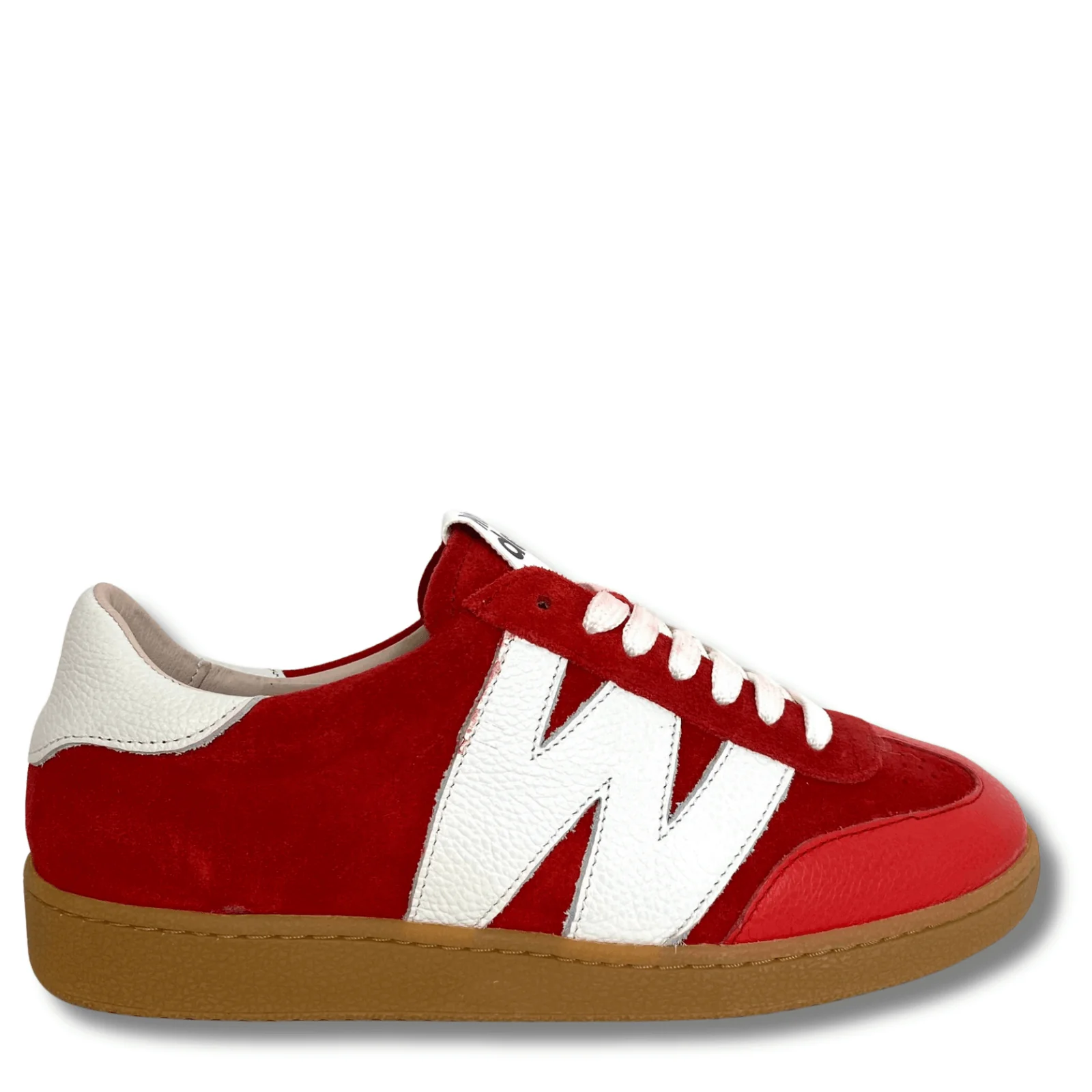 Wonders Red Suede Slim Line Sneakers