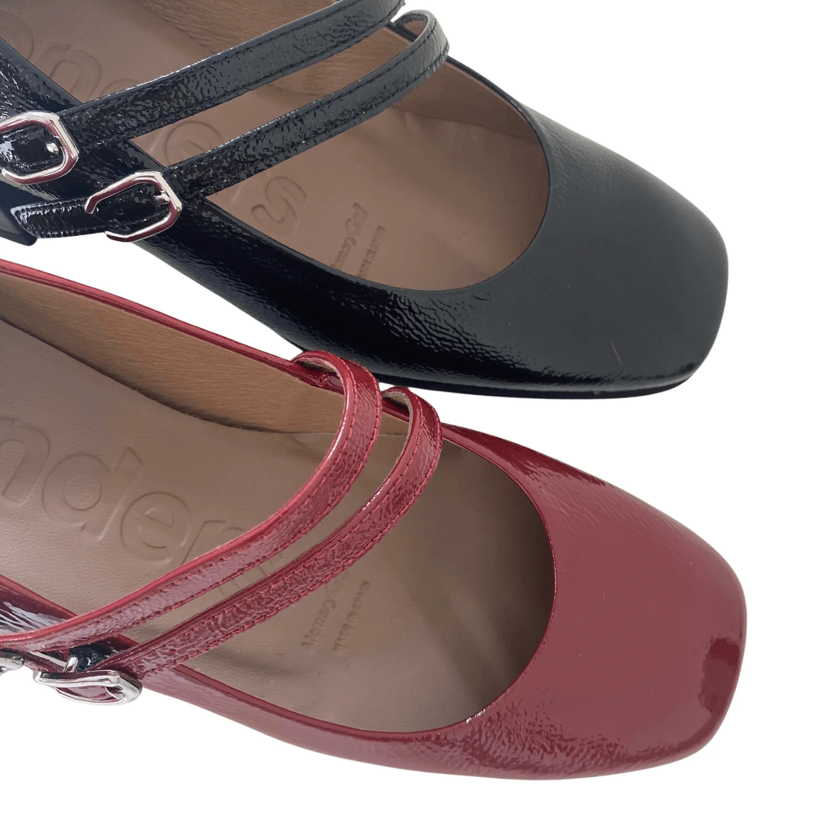 Wonders Red Patent Leather Small Heel Mary Jane Shoes - Image 3