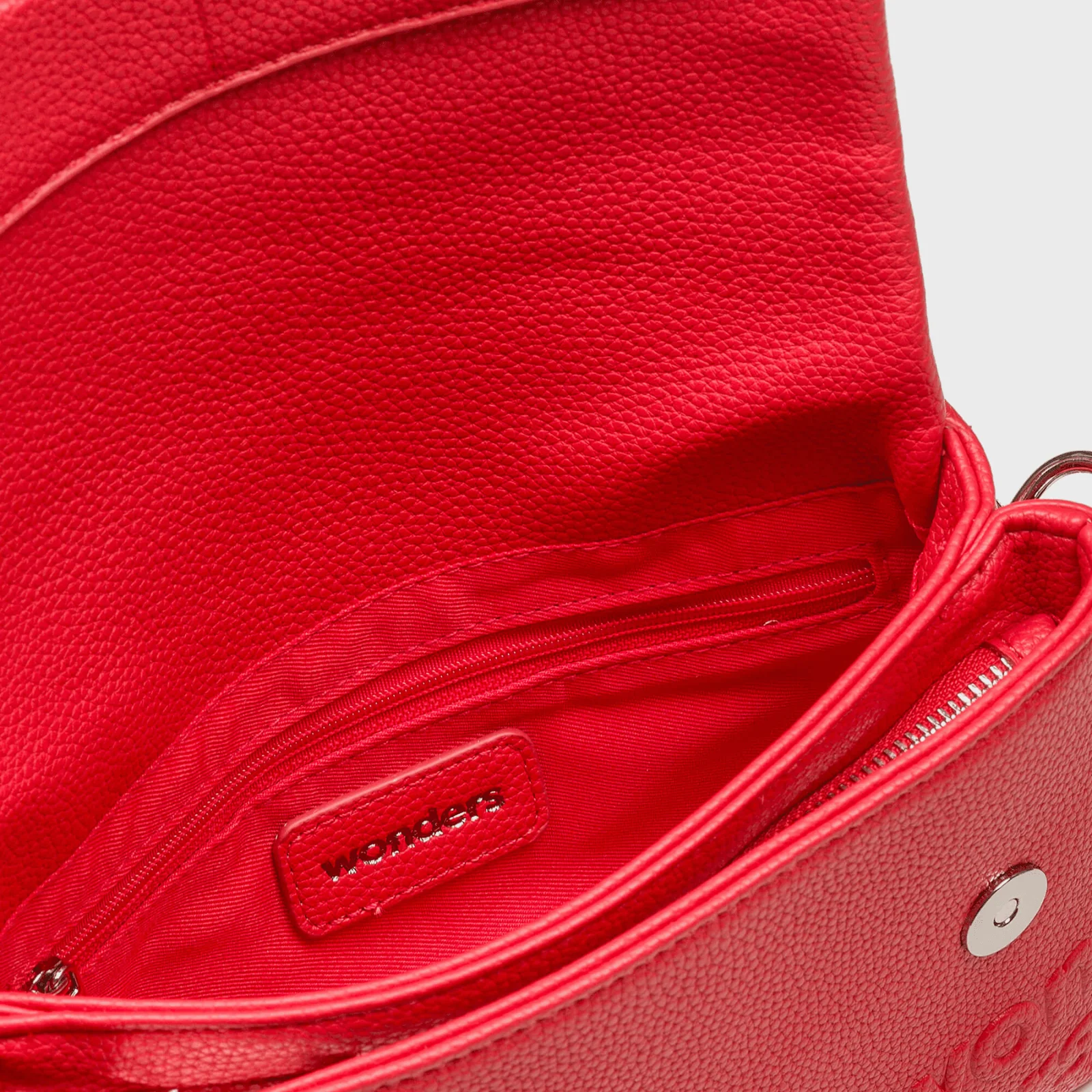 Wonders Small Flap Over Crossbody Bag - Red - Image 3