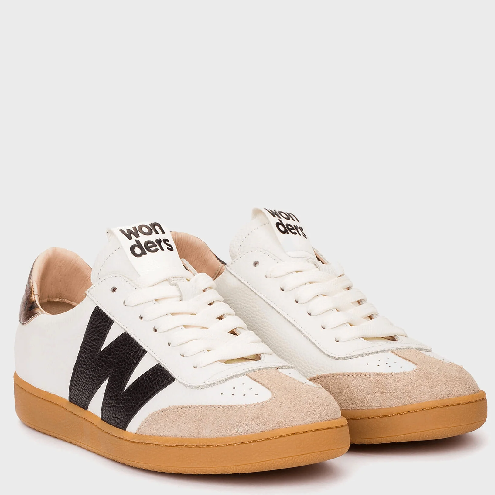 Wonders White Leather Slim Line Sneakers - Image 2