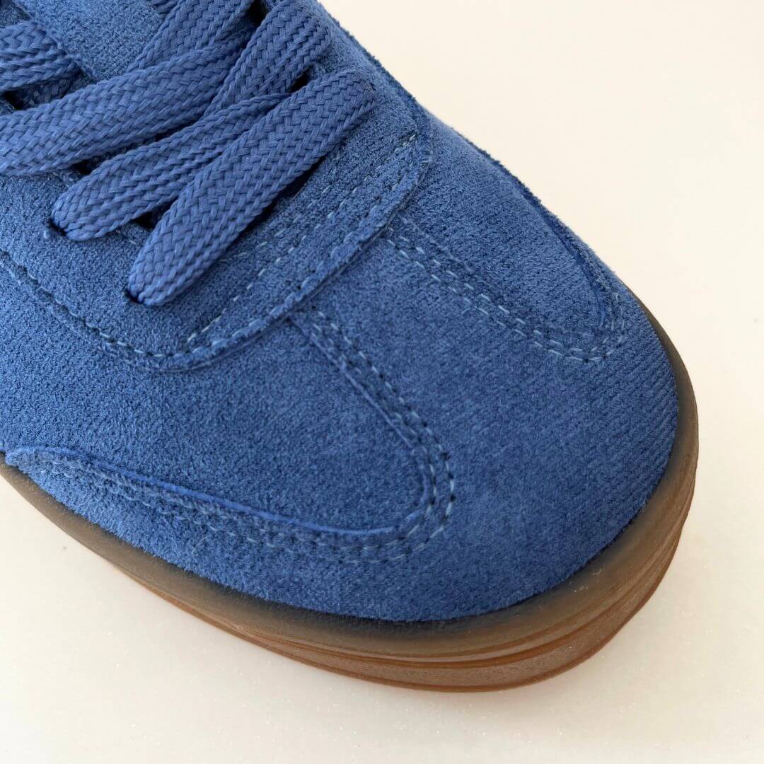 XTI Blue & Pink Suede Gum Sole Sneakers - Image 4
