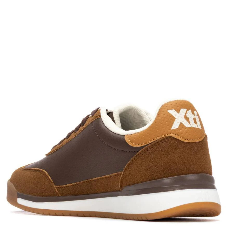 XTI Brown Sporty Retro Sneakers - Image 3