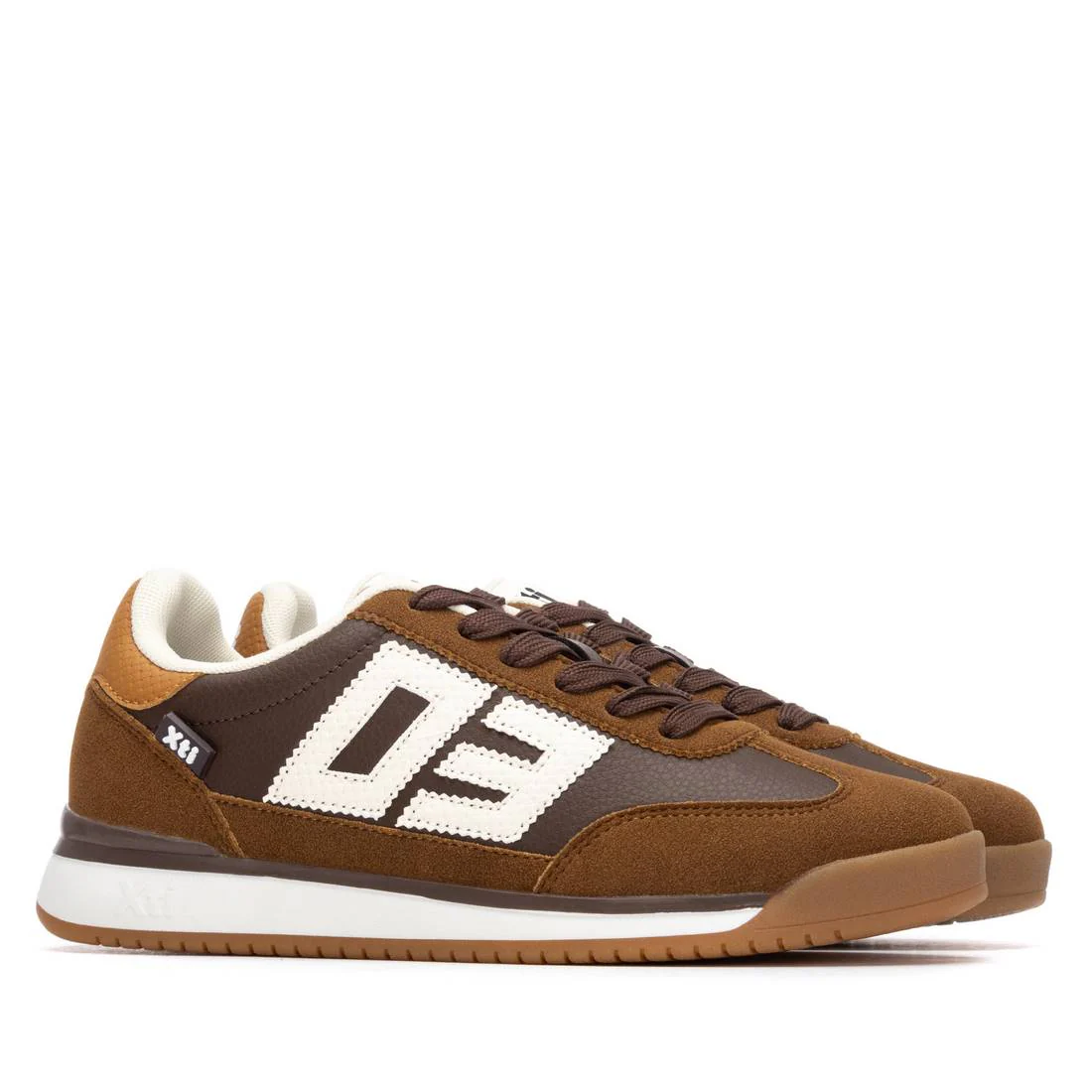 XTI Brown Sporty Retro Sneakers - Image 4