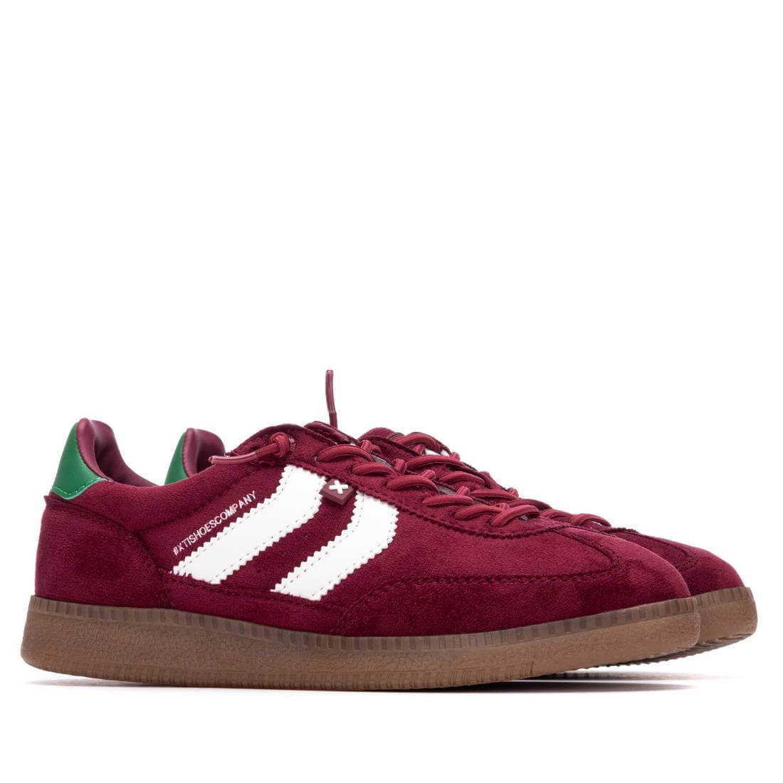 XTI Dark Red Suede Gum Sole Sneakers - Image 2