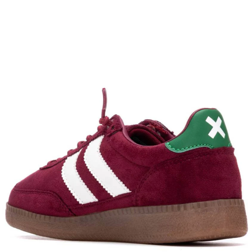 XTI Dark Red Suede Gum Sole Sneakers - Image 4