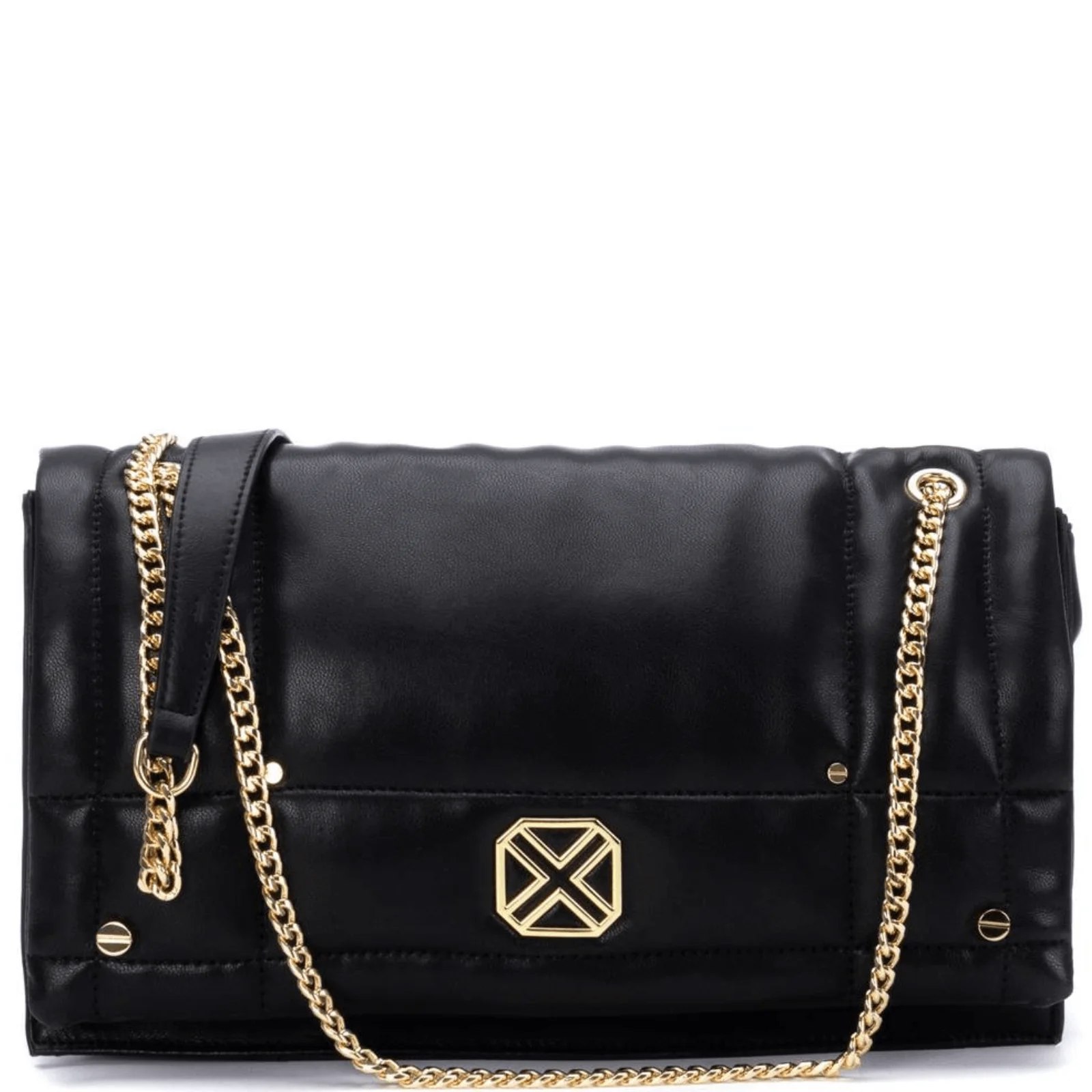 XTI Large Envelope Style Shoulder Bag - Black