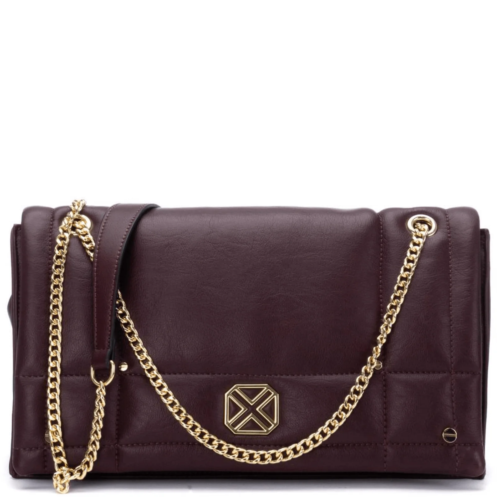 XTI Envelope Style Shoulder Bag - Burgundy