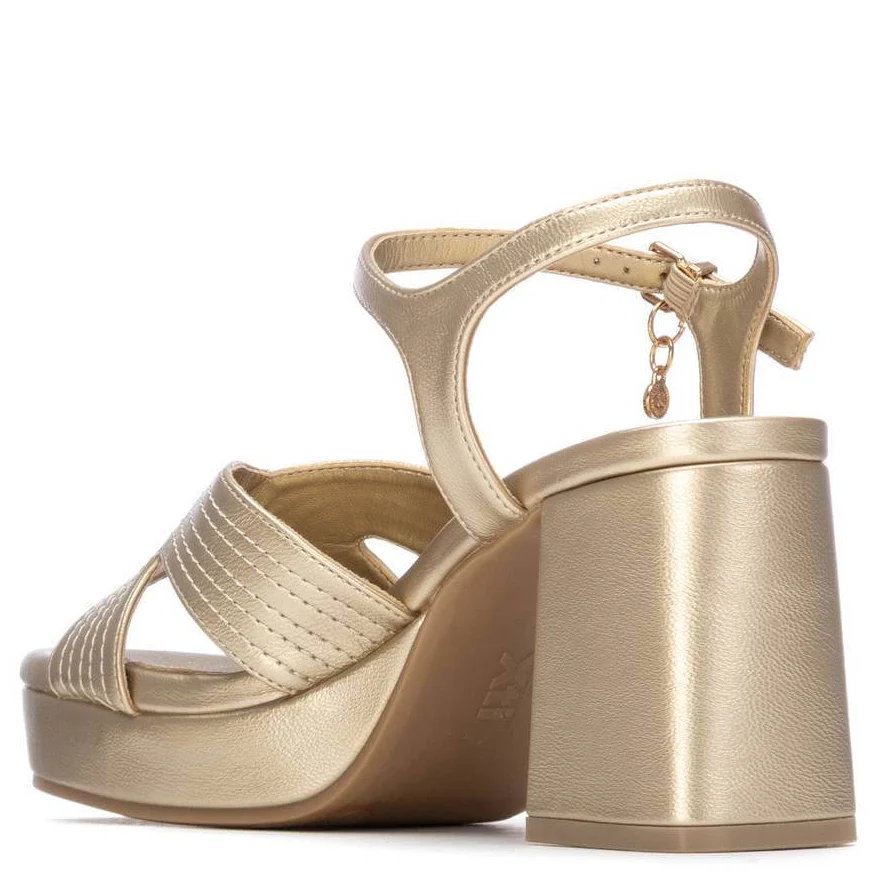 XTI Gold Crossover Strap Platform Sandals - Image 3