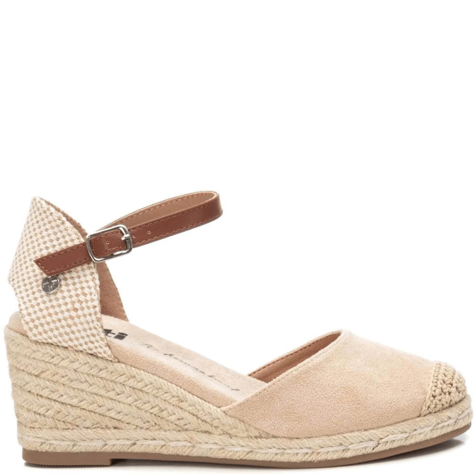 XTI Beige Mid Height Wedge Shoes