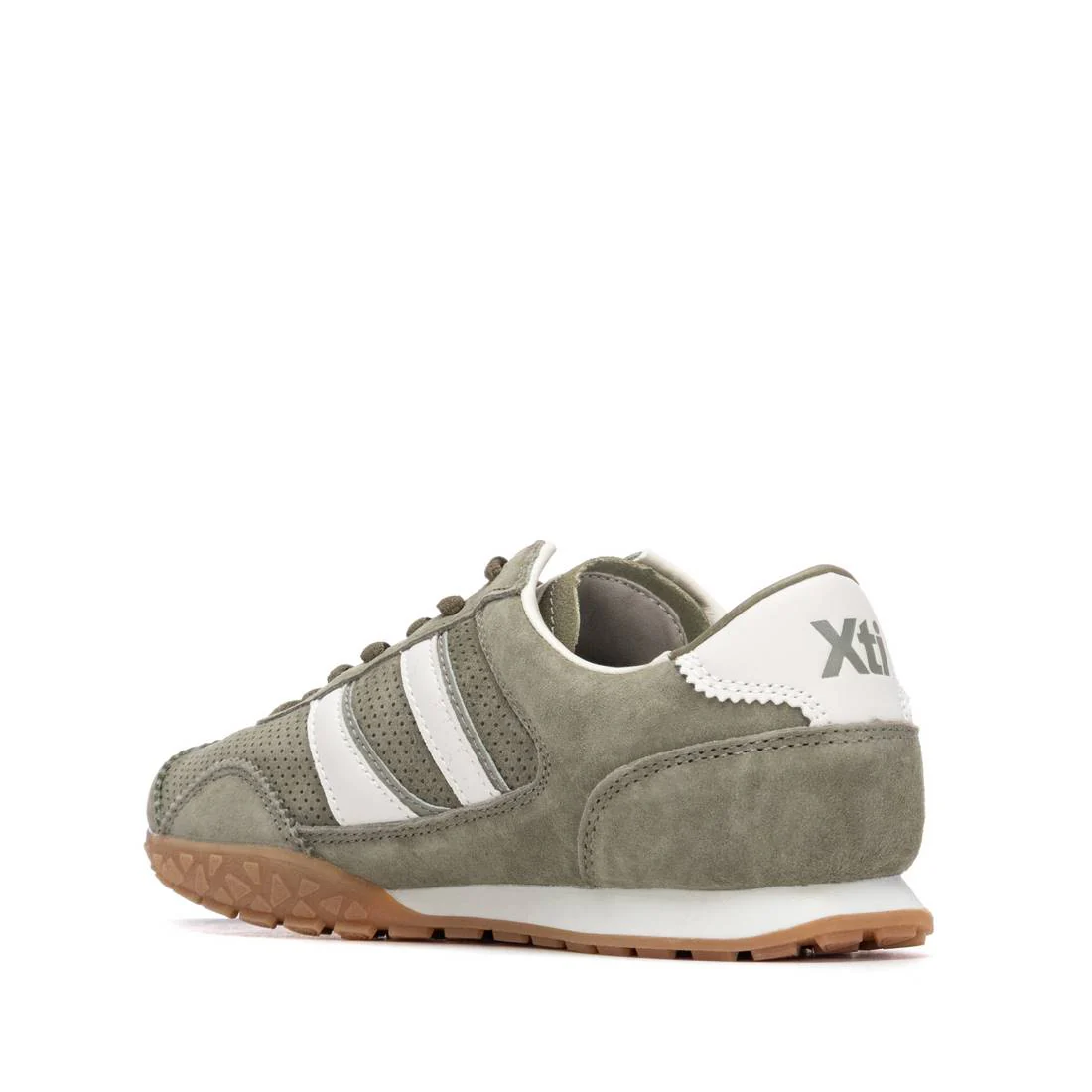 XTI Khaki Suede Sneakers - Image 4