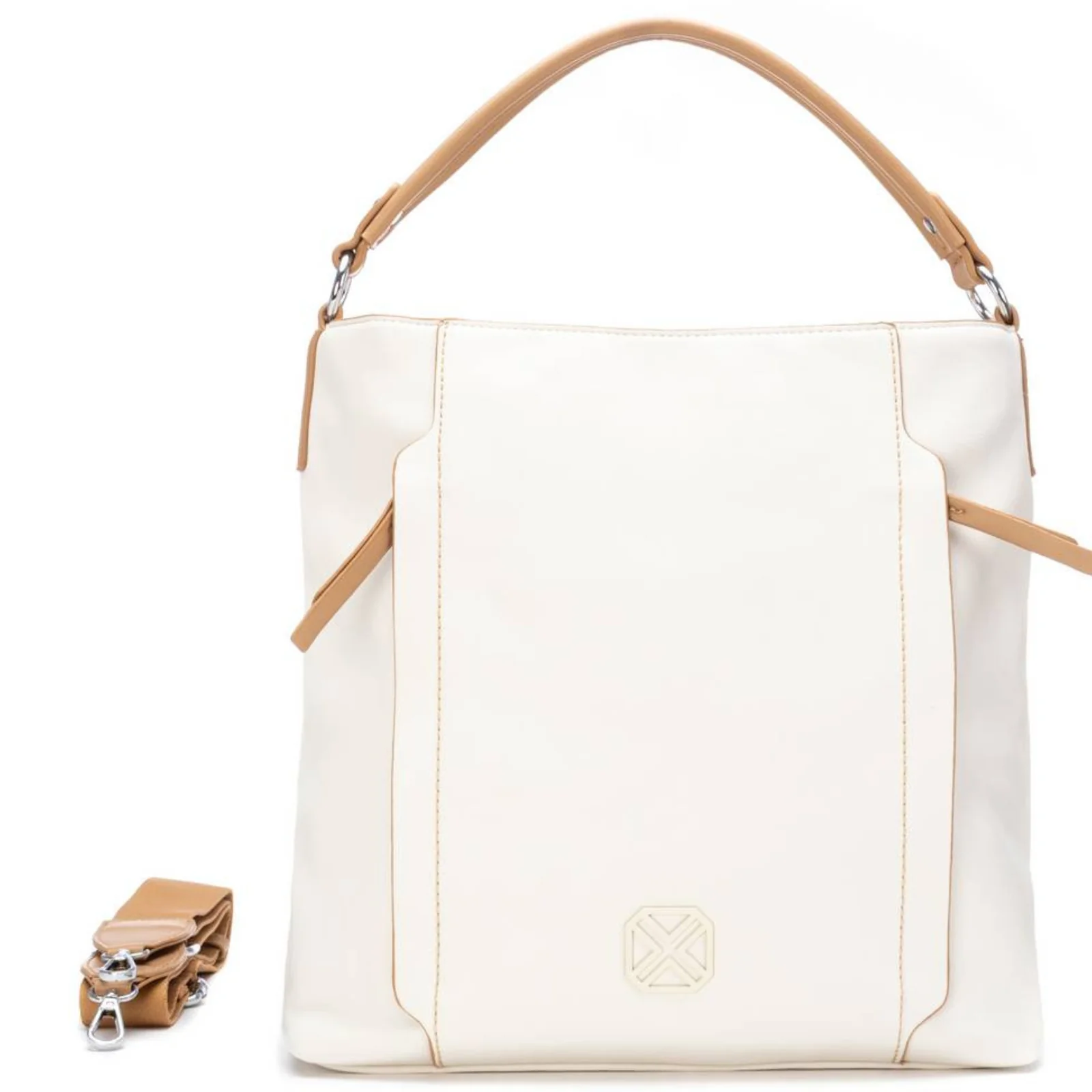 XTI Large White Shoulder Bag