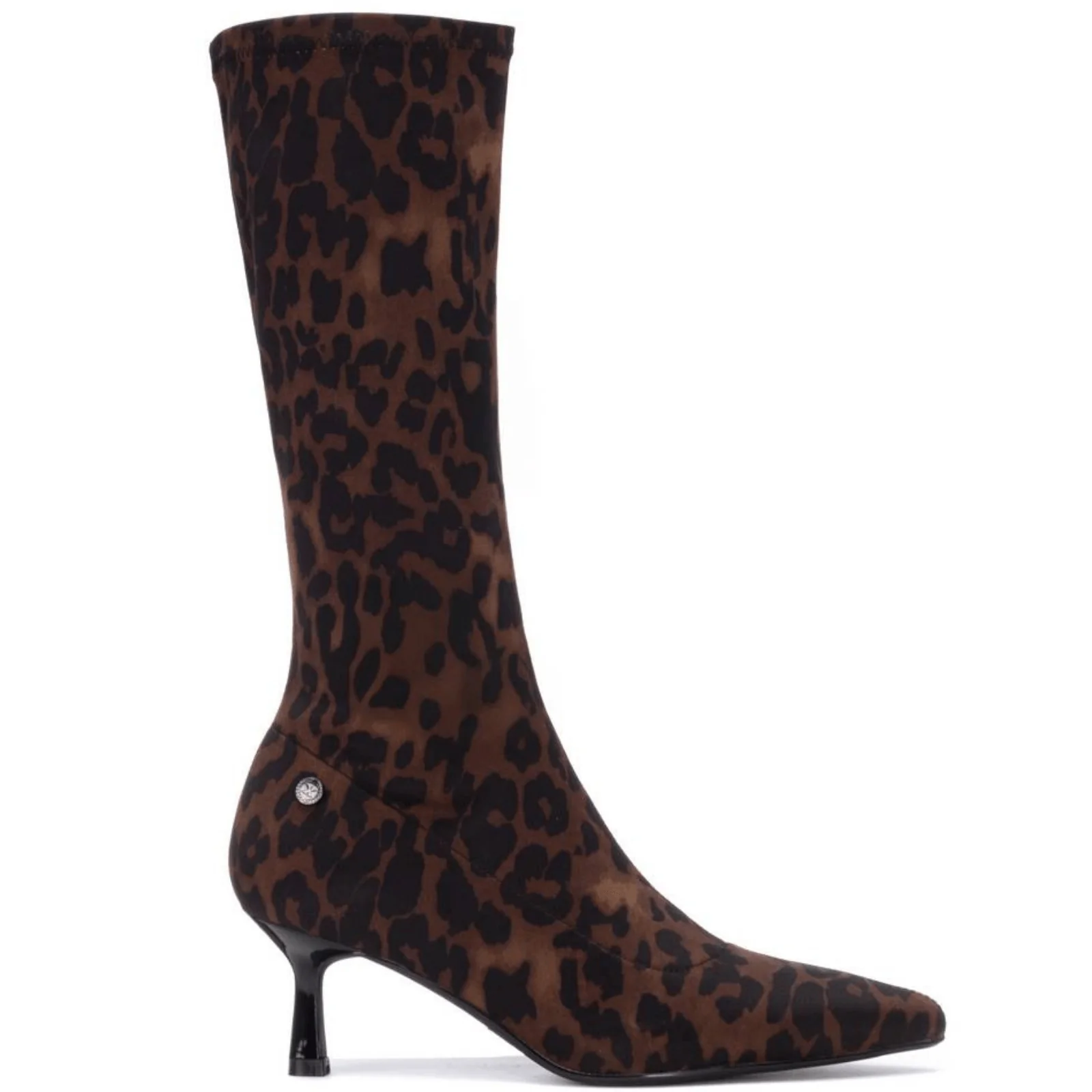 XTI Leopard Pattern Long Length Pointed Toe Boots