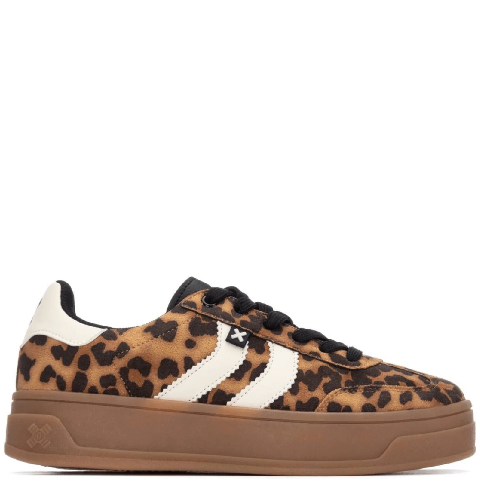 XTI Leopard Print Gum Sole Sneakers