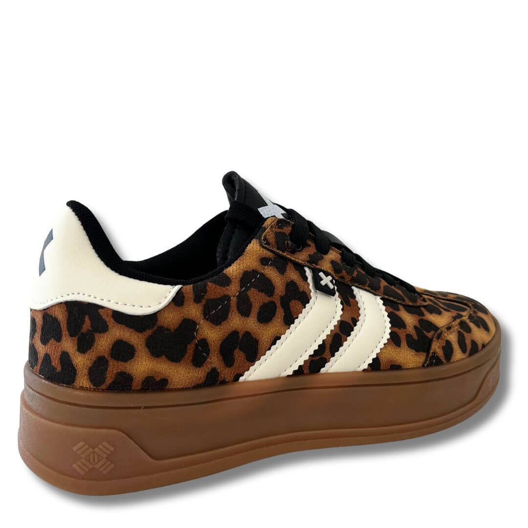 XTI Leopard Print Gum Sole Sneakers - Image 3