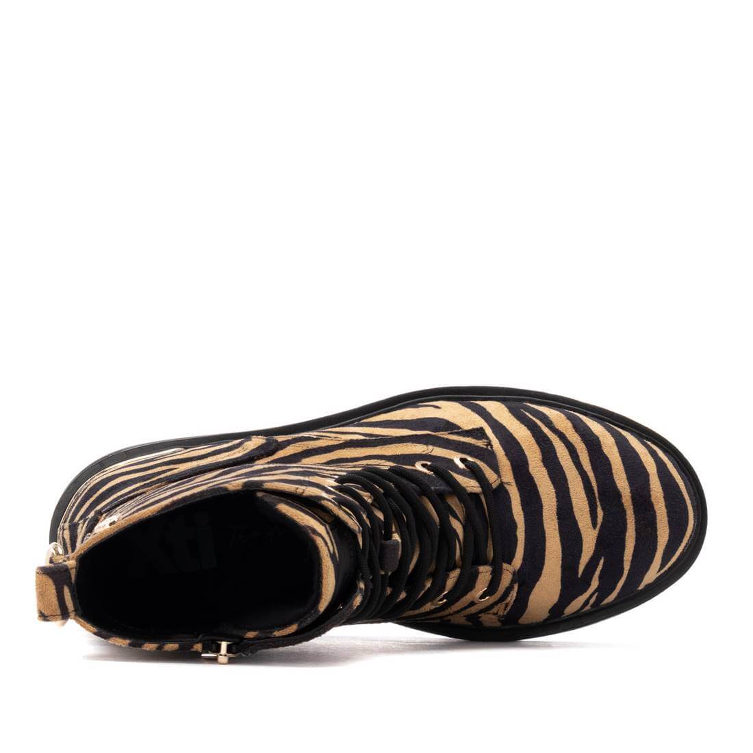 XTI Zebra Lace Up Chunky Ankle Boots - Image 4