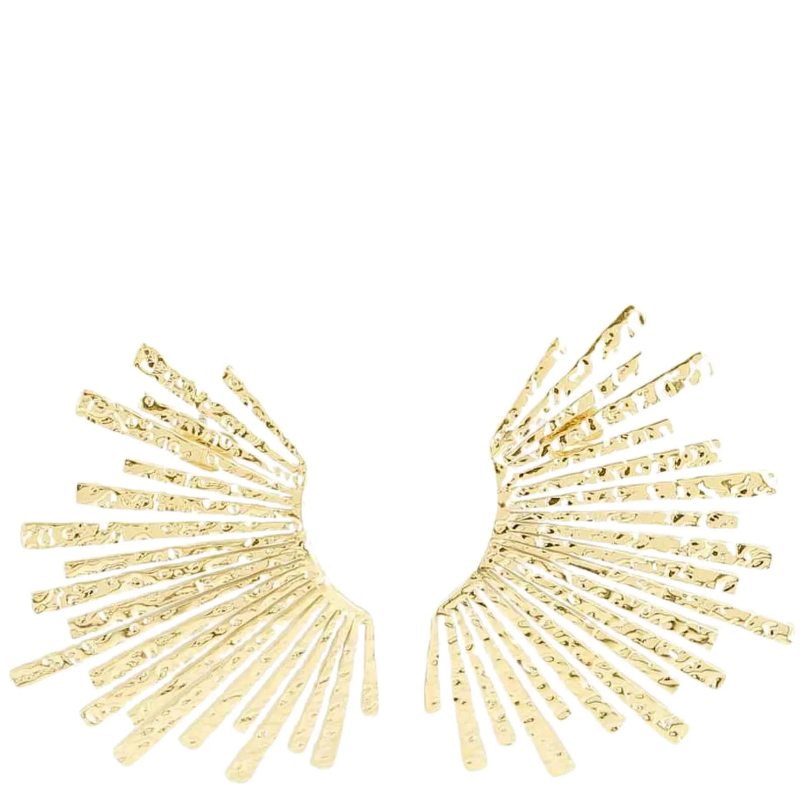 ZAG Angelo Gold Large Fan Stud Earrings