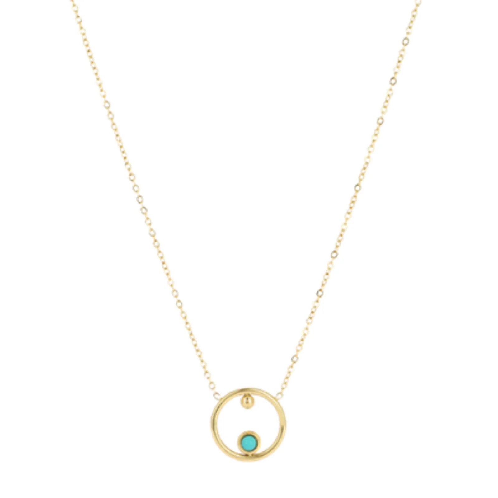 ZAG Angie Gold & Turquoise Necklace