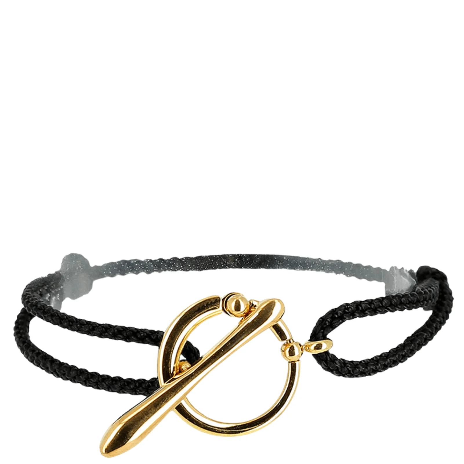 ZAG Black Cord & Gold TBar Bracelet
