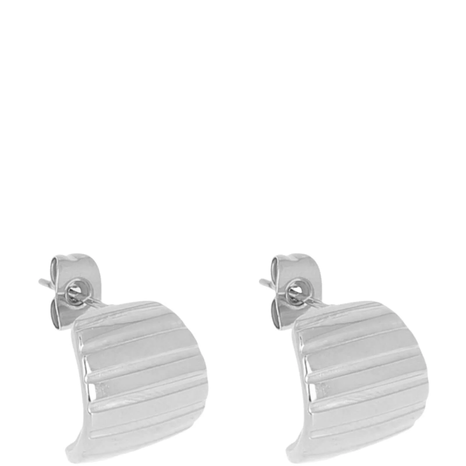 ZAG Delicate Silver Ridged Hoop Earrings