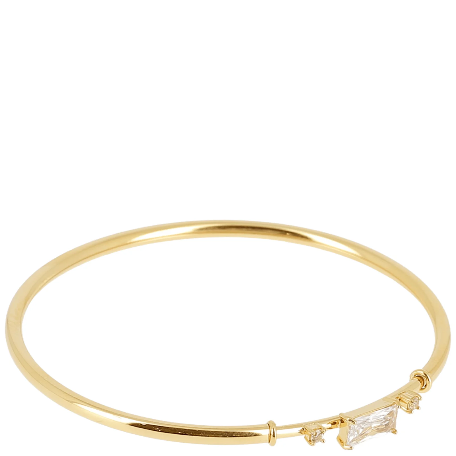 ZAG Gold Baguette Crystal Bangle