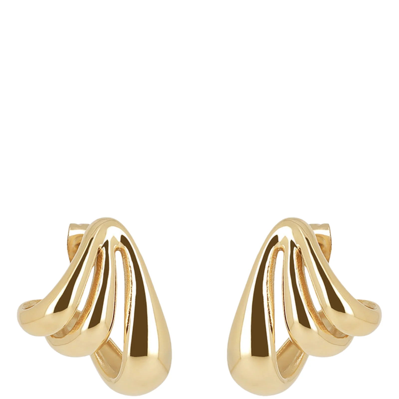 ZAG Gold Biasi Stud Earrings