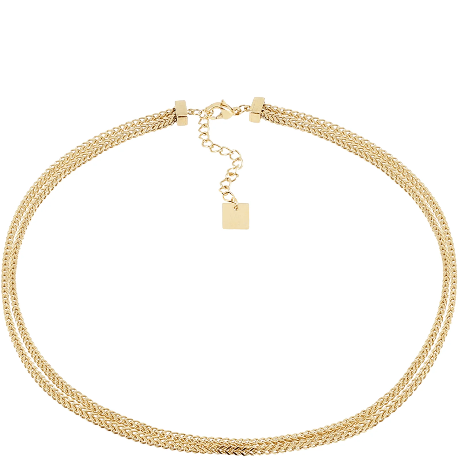 ZAG Gold Box Curb Chain Necklace