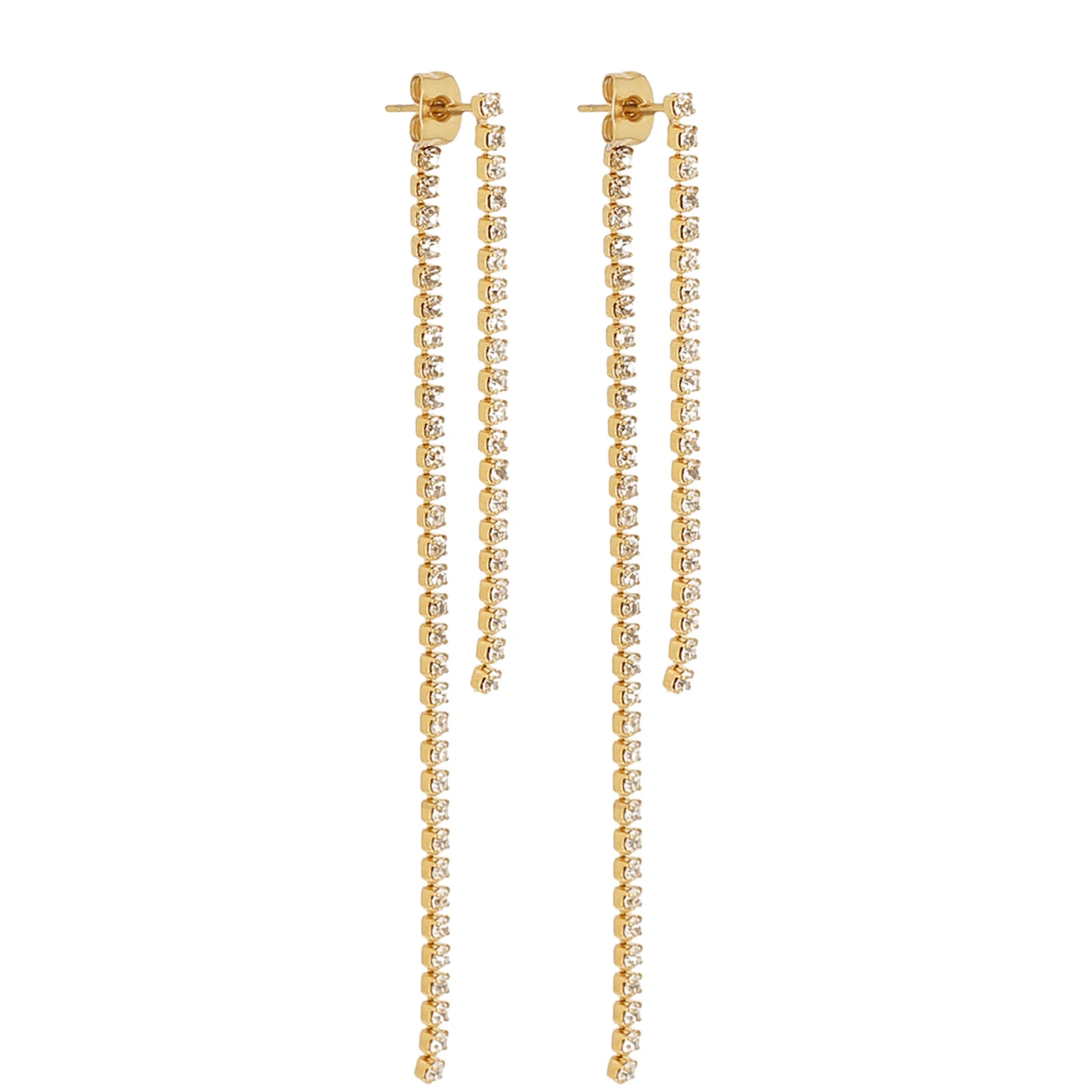 ZAG Gold Breeka Crystal Drop Earrings