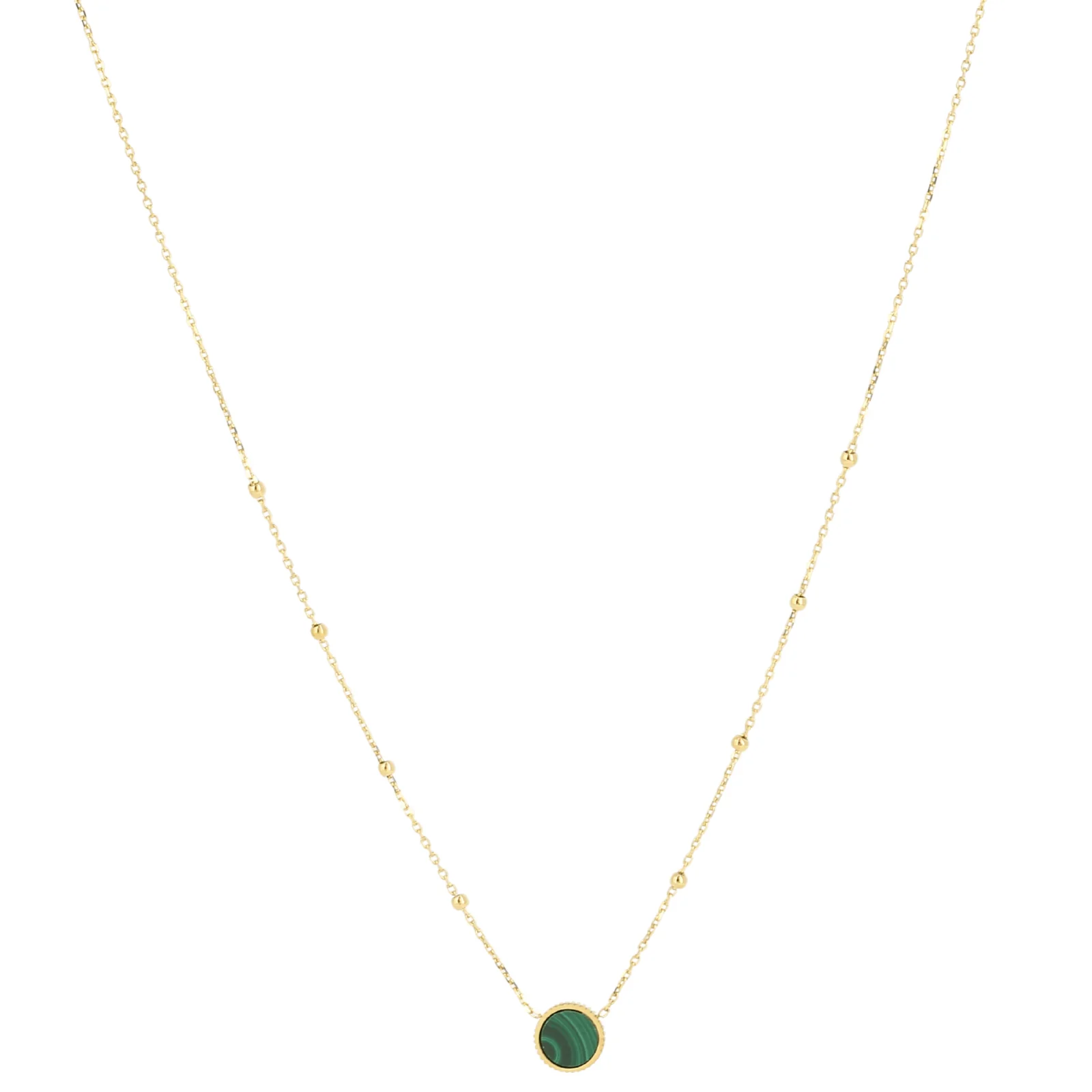 ZAG Gold Bulle Malachite Necklace