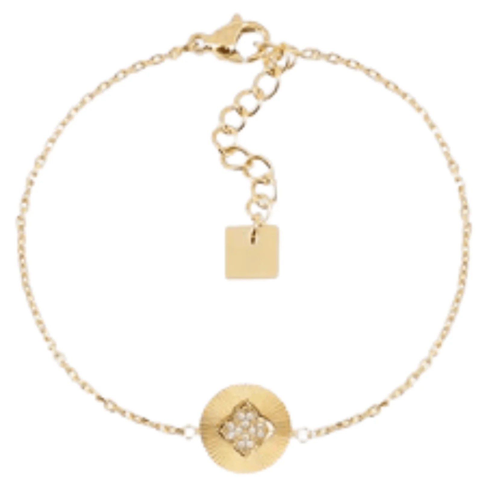 ZAG Gold Clover Dainty Chain Bracelet