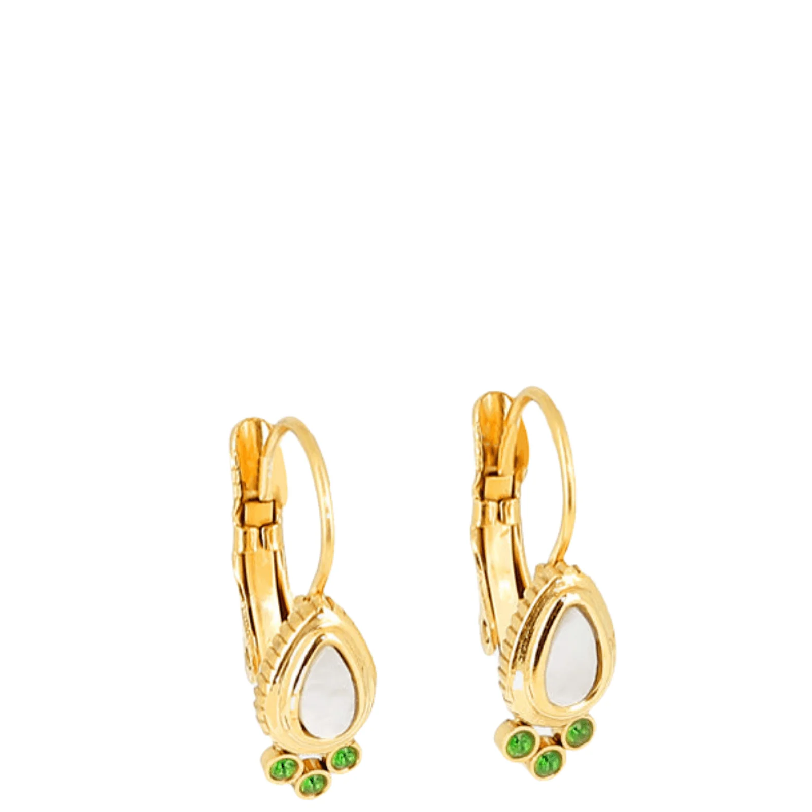ZAG Gold Cruz Hinged Hoop Earrings