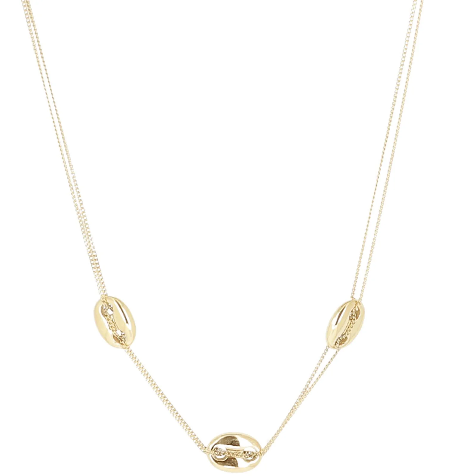 ZAG Gold Dainty Double Chain Necklace