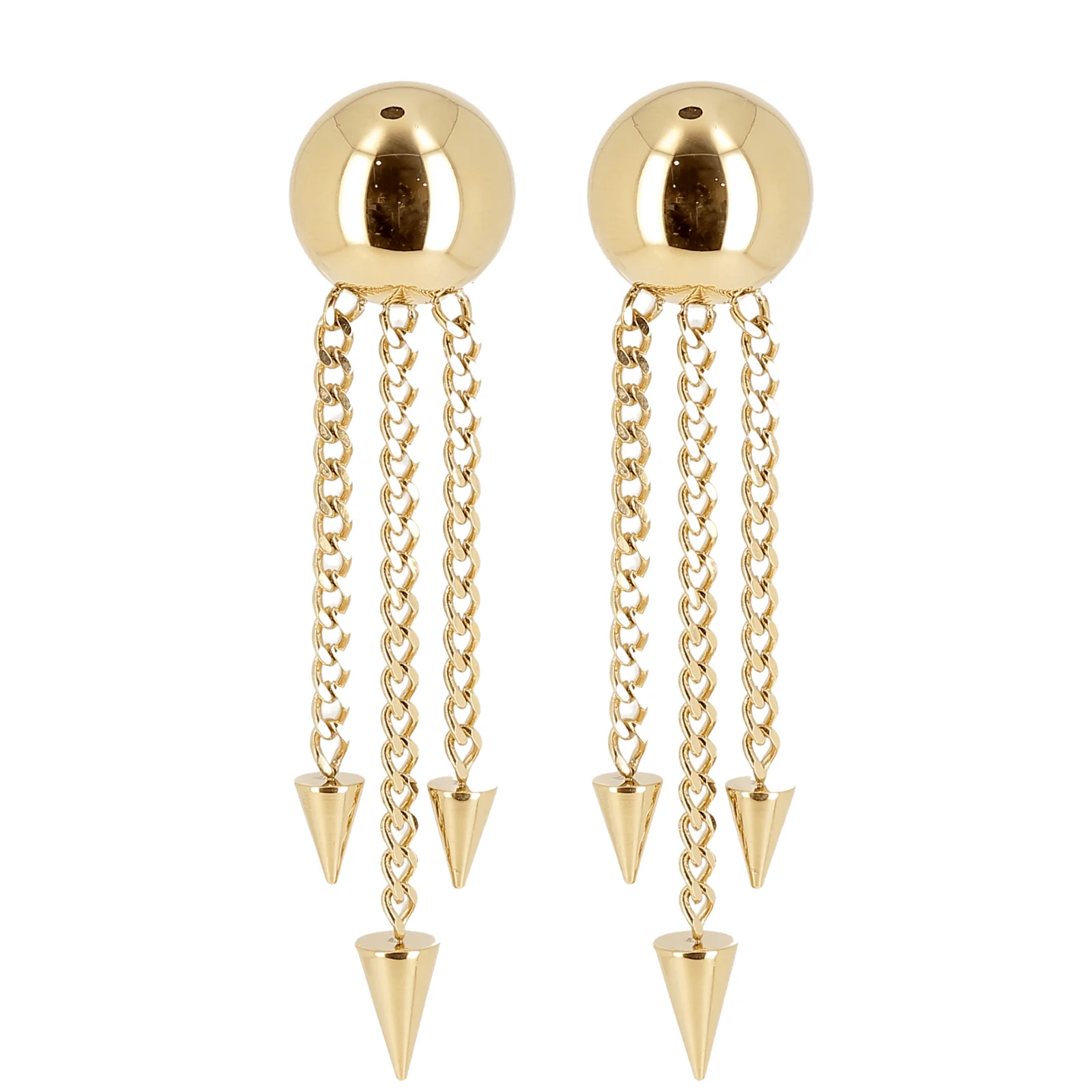ZAG Gold Dome Stud Earrings