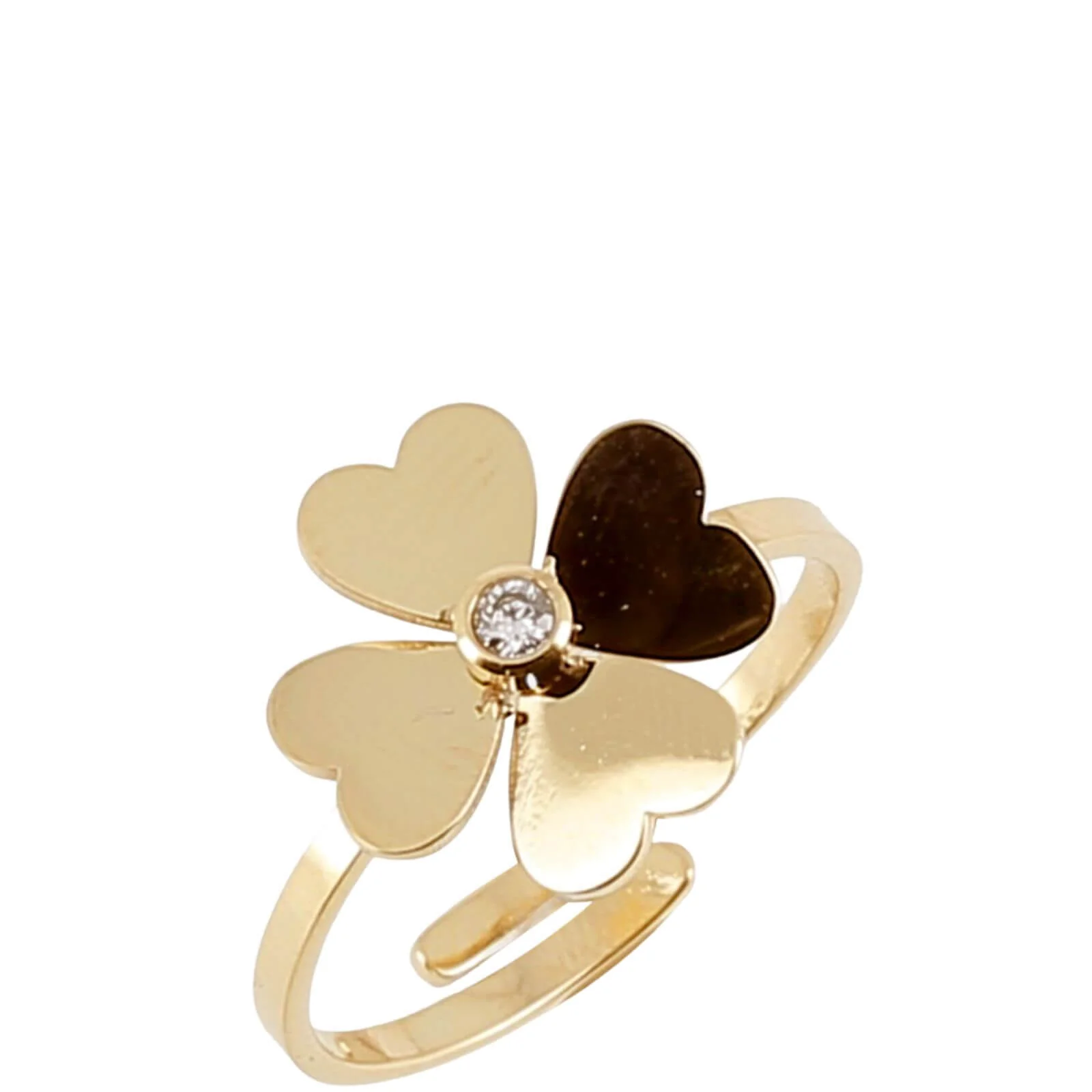ZAG Gold Four Leaf Clover Ring