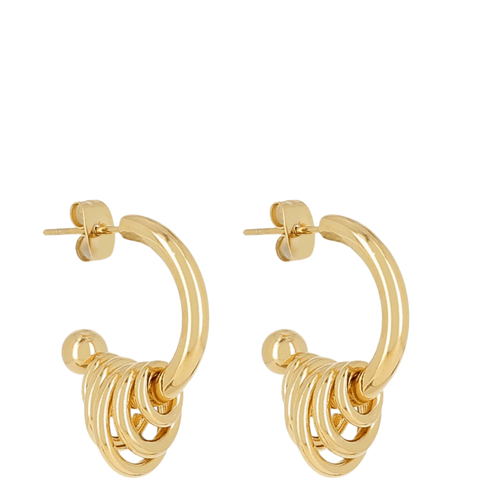 ZAG Gold Hyacinth Hoop Earrings