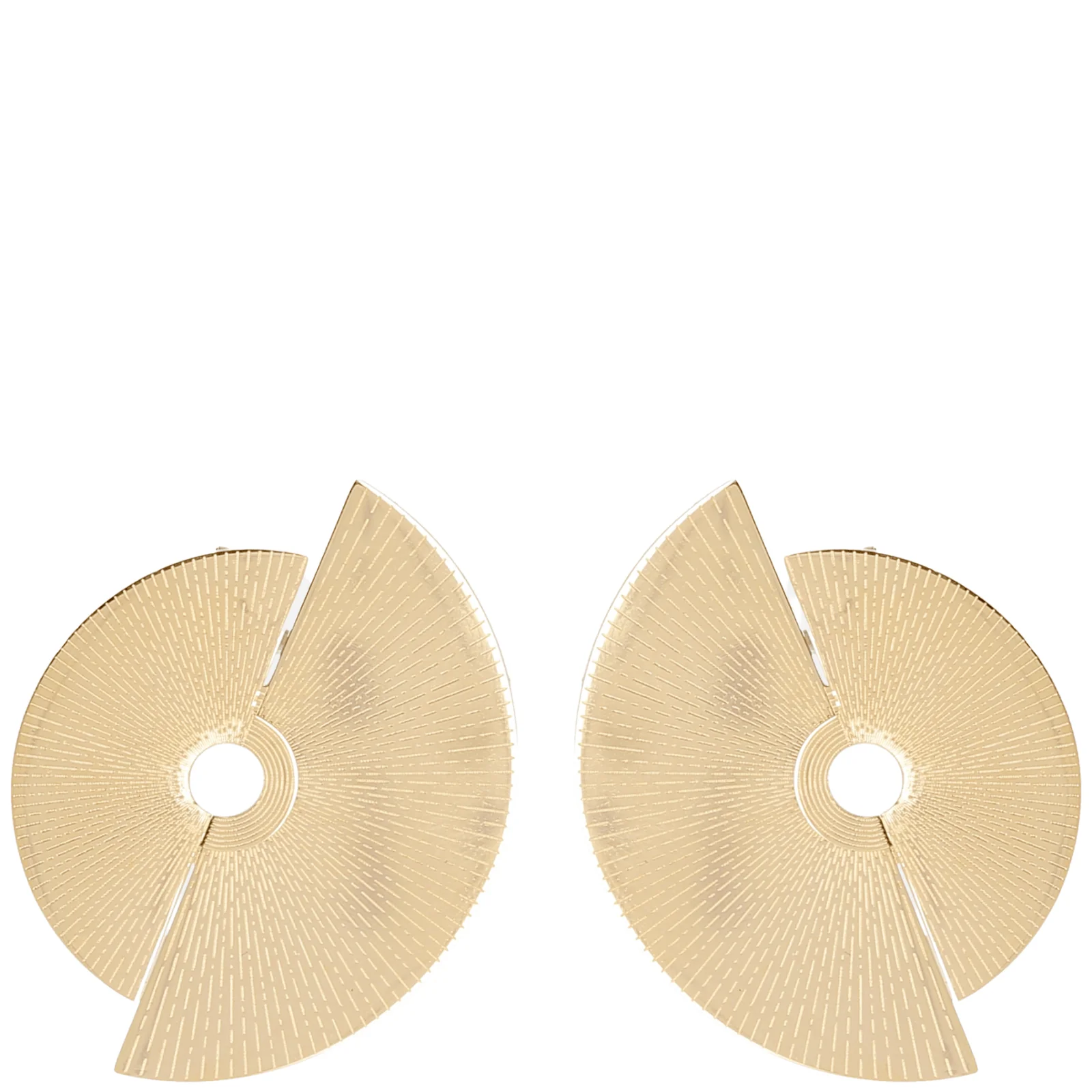 ZAG Gold Large Disc Stud Earrings
