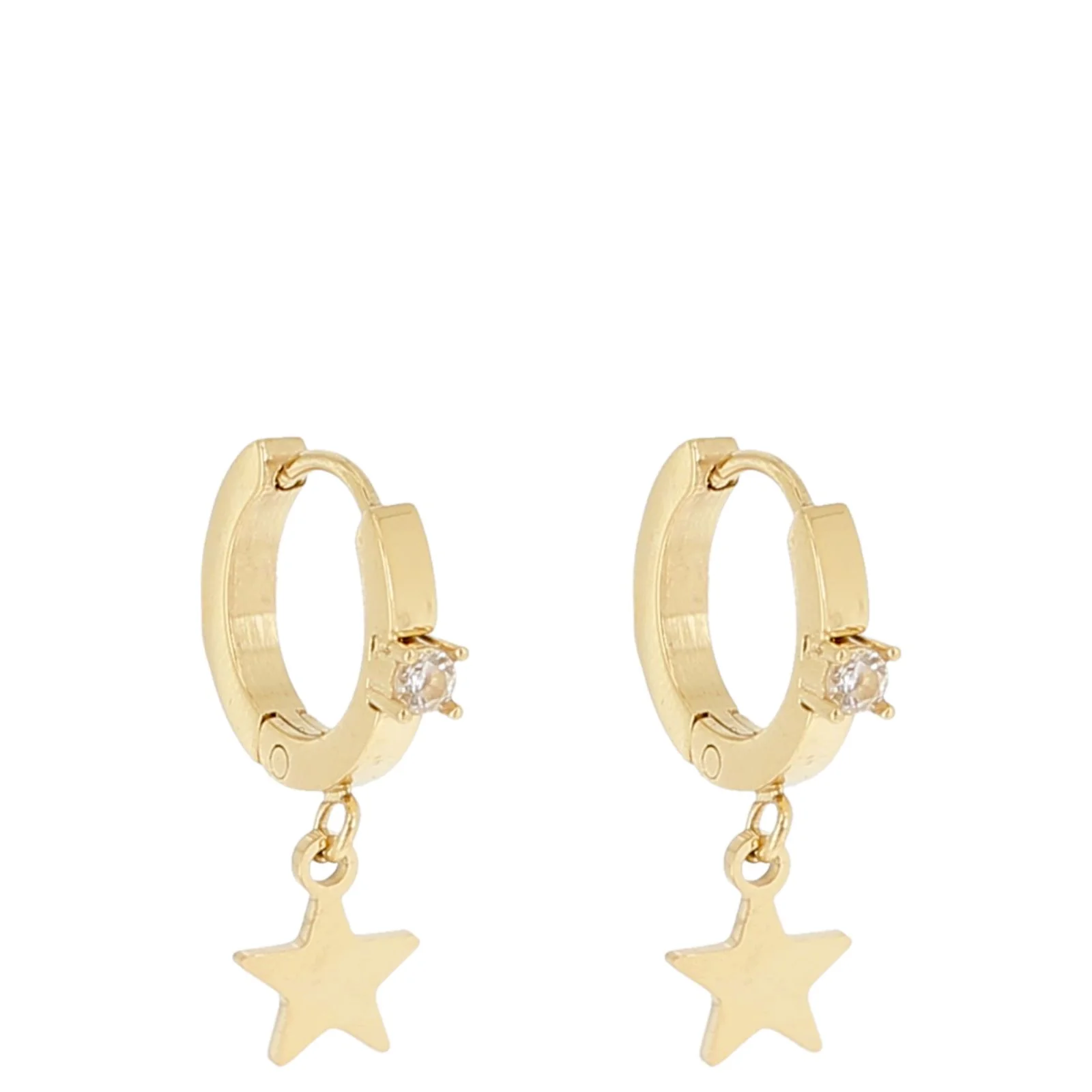 ZAG Gold Mini Hoop With Star Earrings
