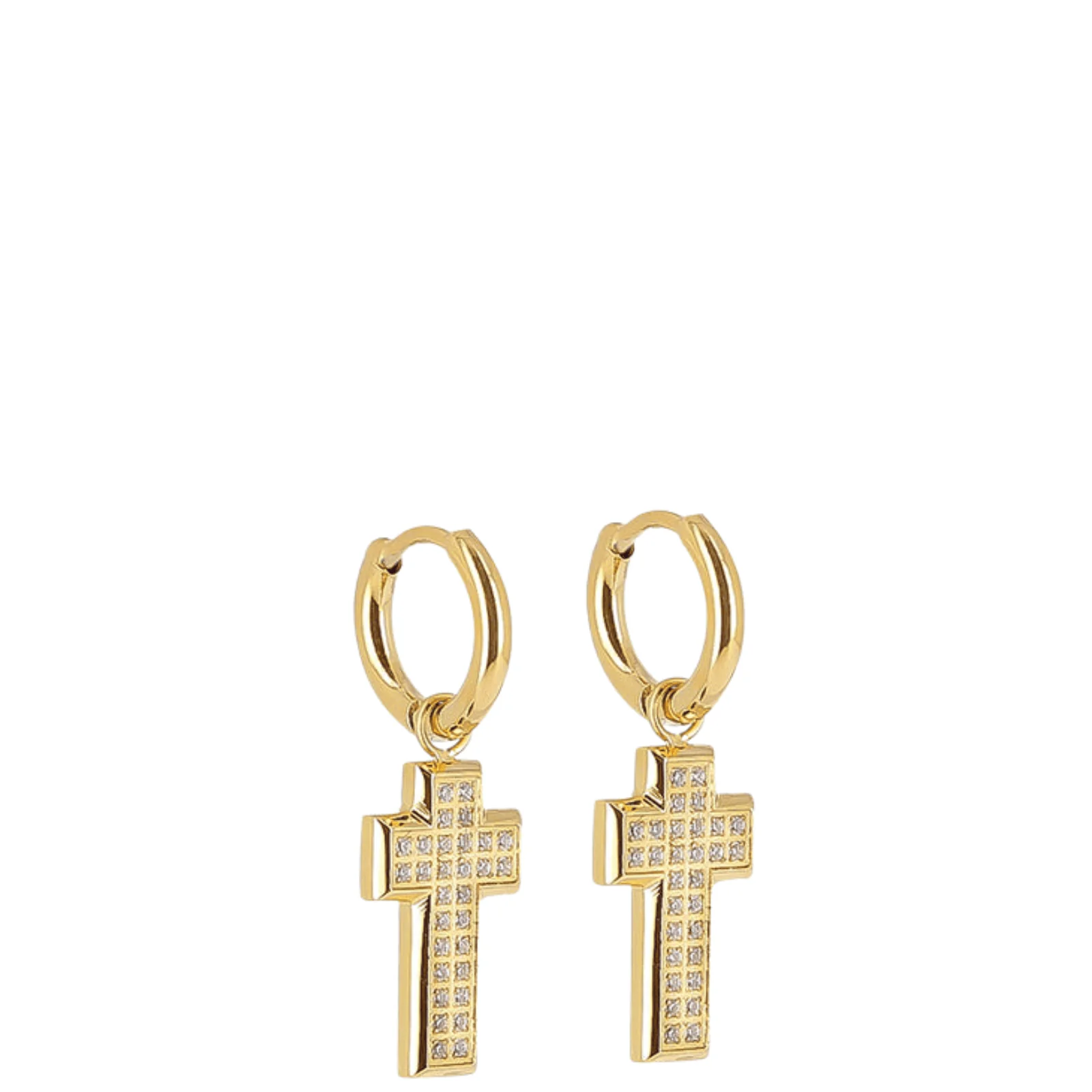 ZAG Gold Ondine Cross Earrings