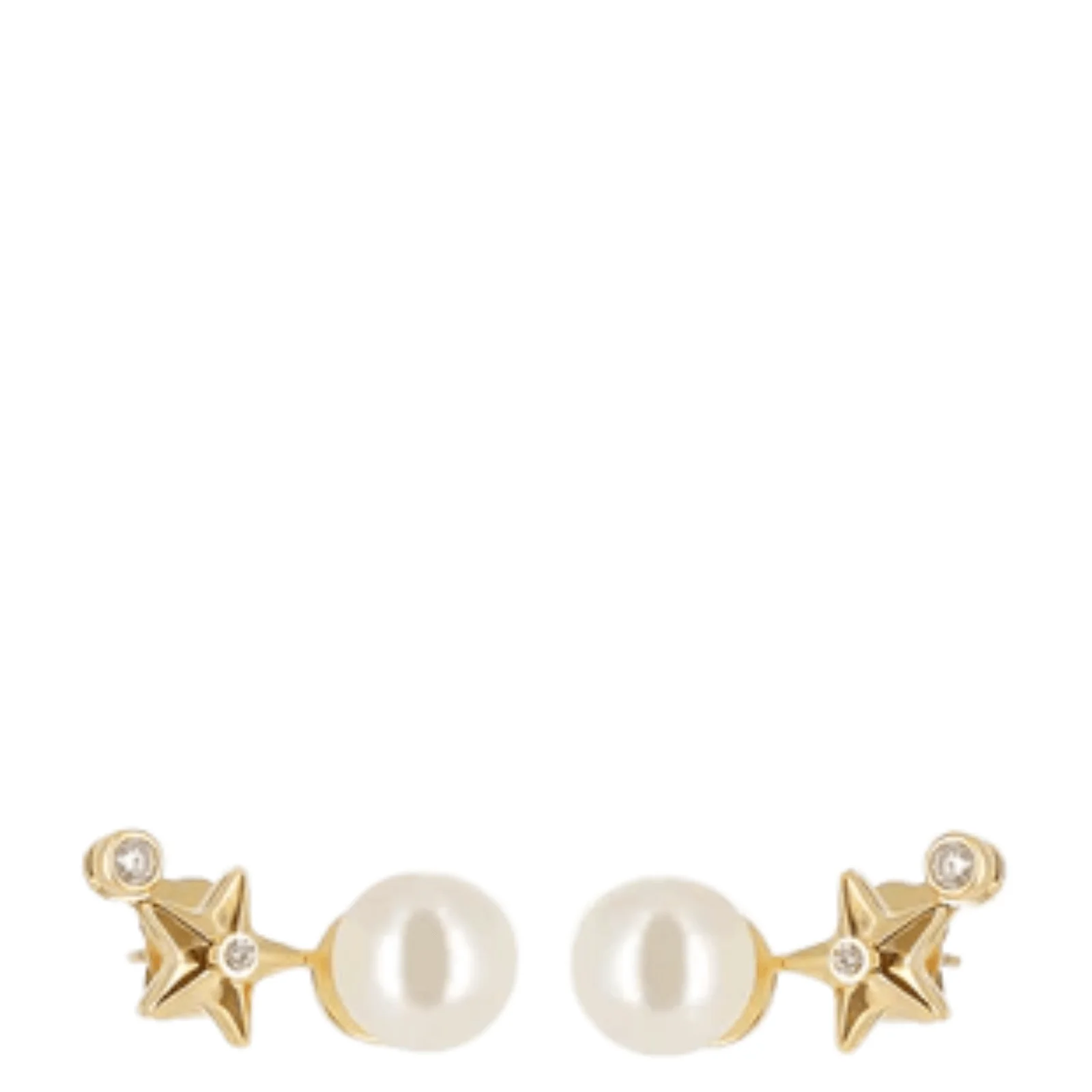 ZAG Gold Pearl, Star & Crystal Stud Earrings