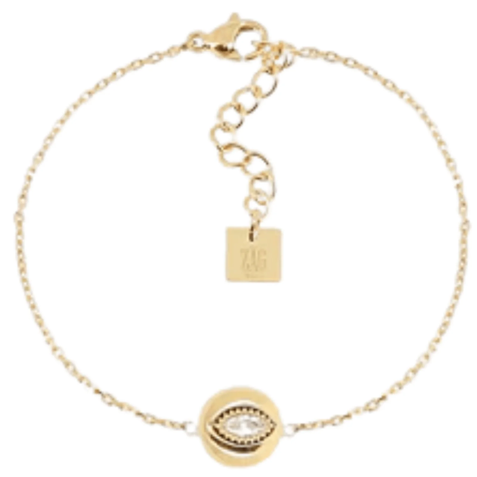 ZAG Gold Round Pendant Dainty Chain Bracelet