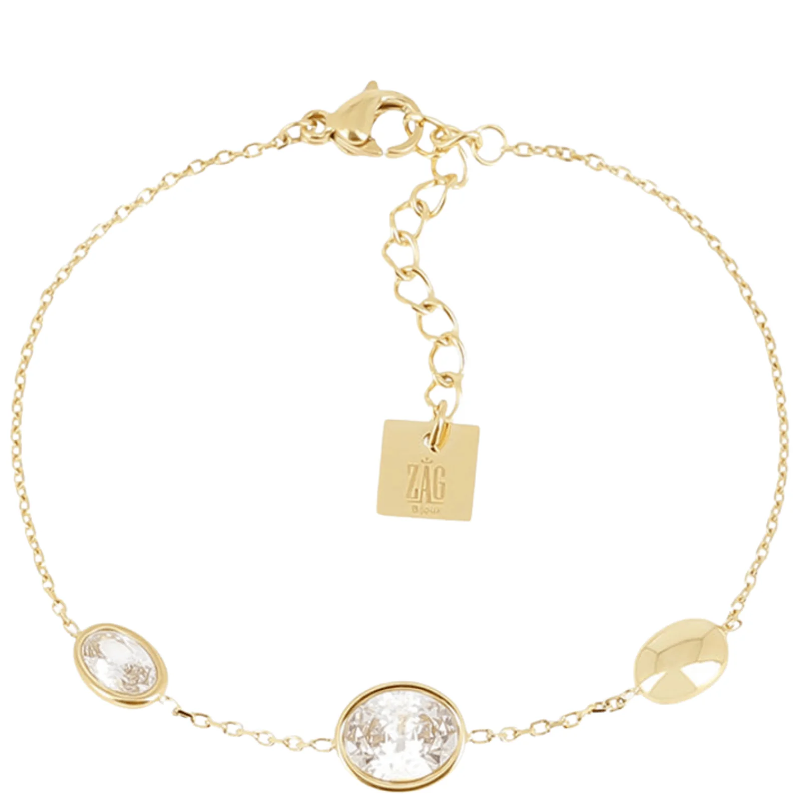 ZAG Gold Solyne Double Crystal Bracelet