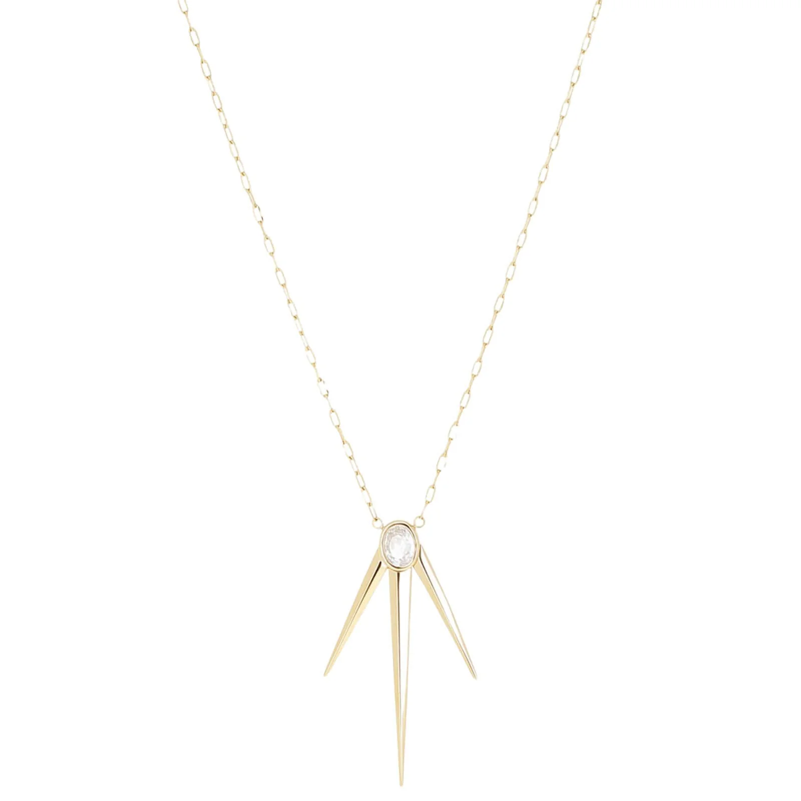 ZAG Gold Spike Pendant Necklace