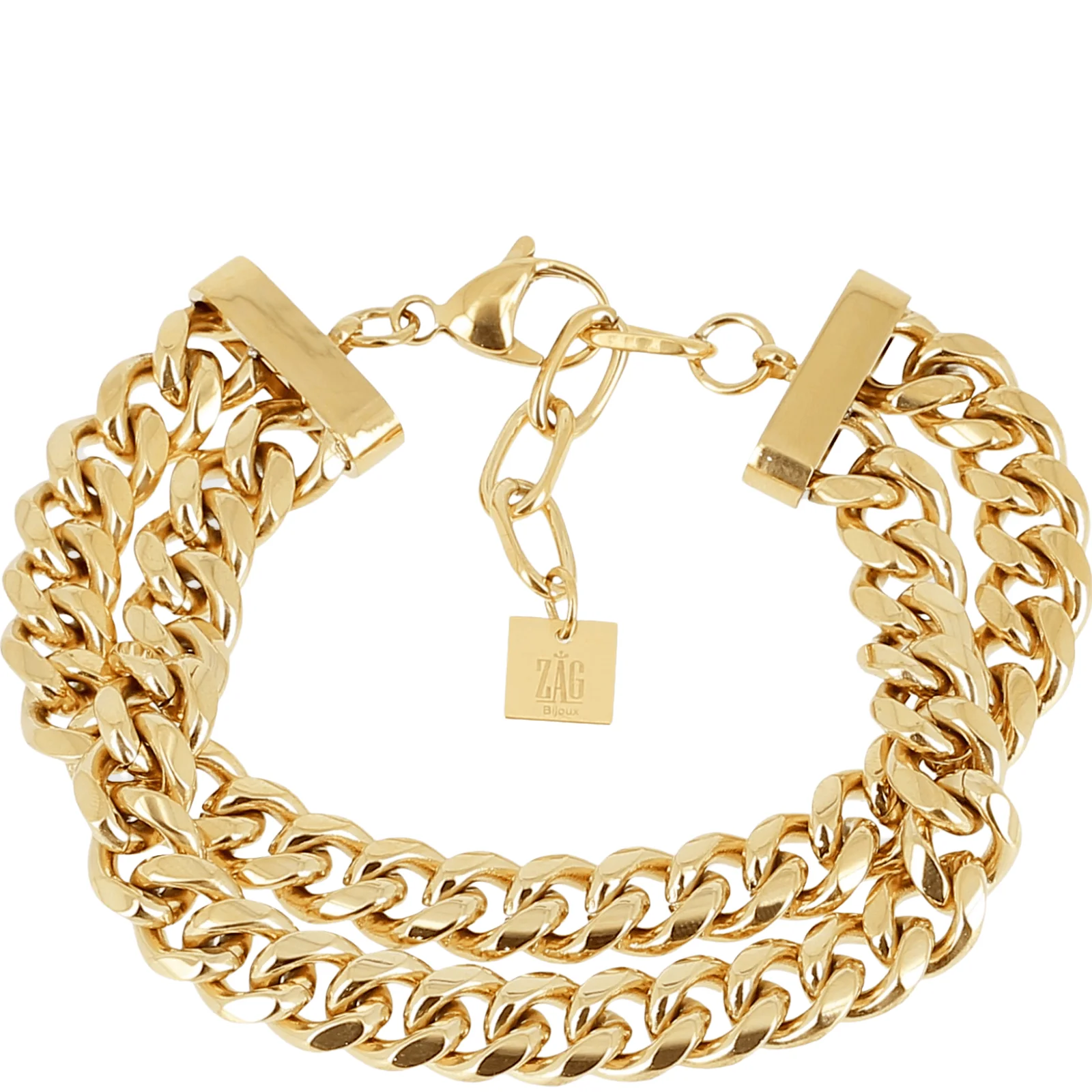 ZAG Gold Teko Chunky Double Bracelet
