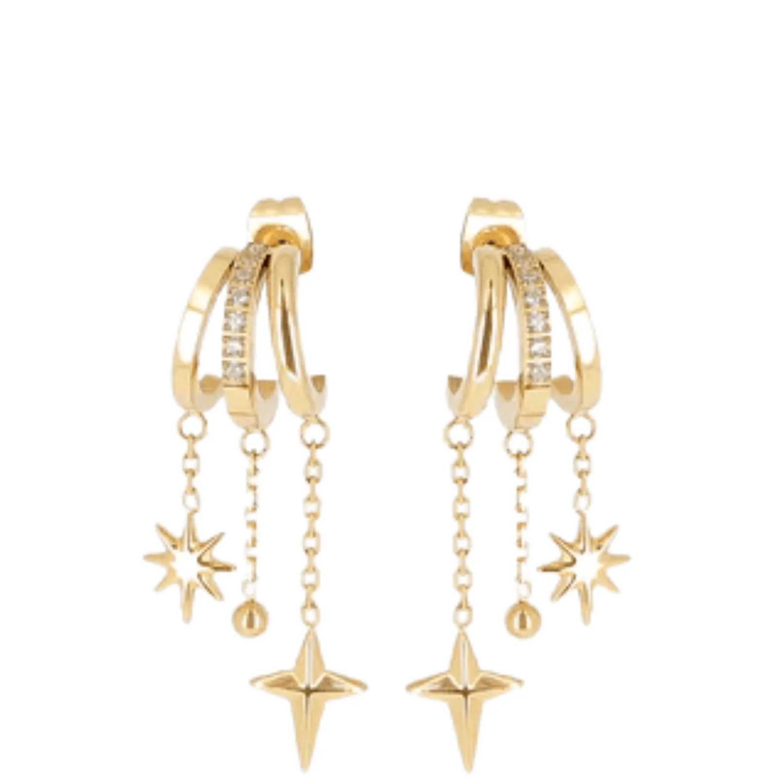 ZAG Gold Valentina Triple Half Hoop Earrings