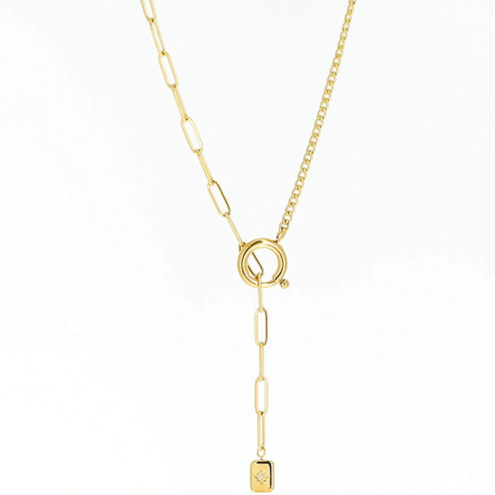 ZAG Melanie Gold Lariat Necklace