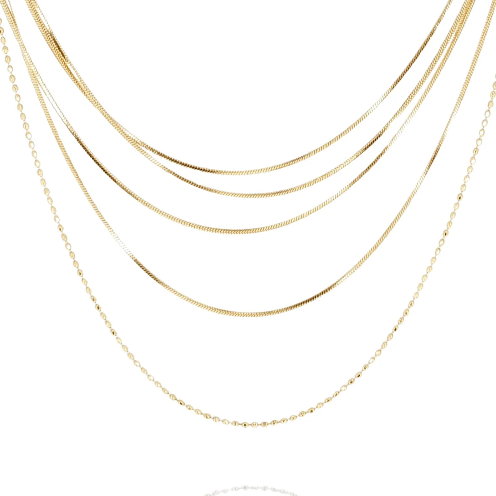 ZAG Multi Strand Gold Necklace