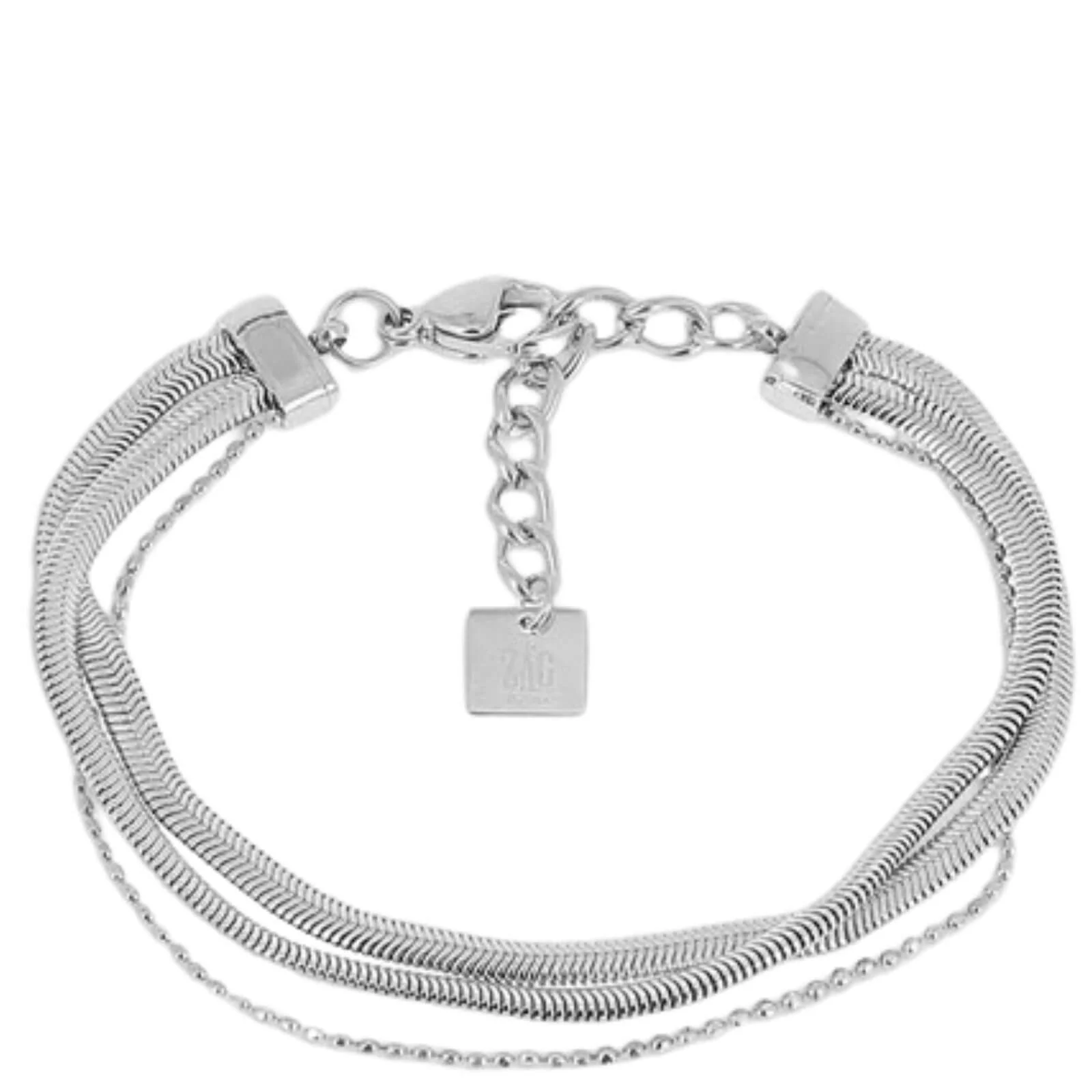 ZAG Multi Strand Snake Silver Bracelet